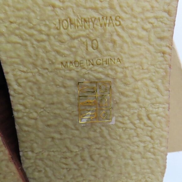 Johnny Was Double Band Leather Sandal Ombre Multicolor Floral Women Size 10 NEW - Picture 10 of 12